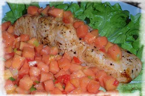 Pavés de Saumon à la Papaye