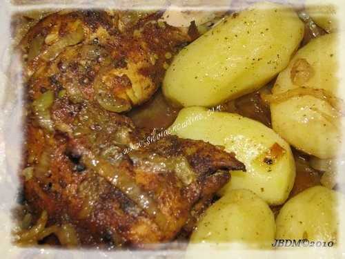 Poulet Palestinien au Sumac & aux Oignons  ou Dajaj Mahlous (Moyen Orient)