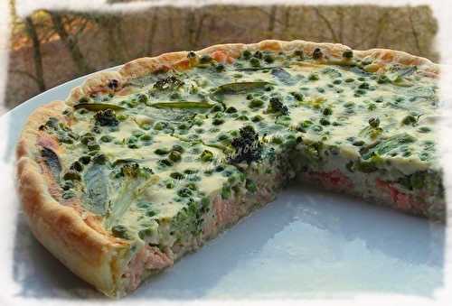 Quiche Saumon & Légumes Verts