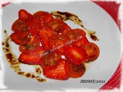 Salade de Tomates & Fraises à la Fleur d’Oranger