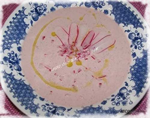 Soupe fraîche de Radis Roses