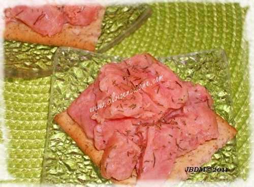 Tartare de Saumon mariné à la Vodka