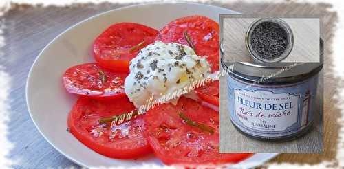 Tomates & Burrata à la Fleur de Sel Noir de Seiche