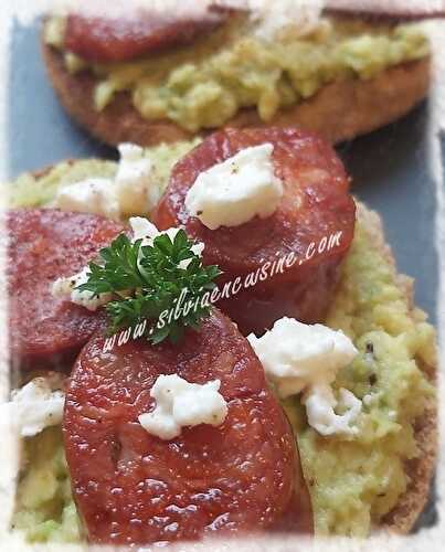 Tartines d’Avocat au Chorizo Fort & Féta