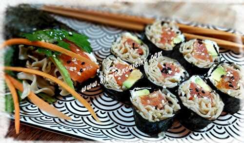 Maki Saumon, Avocat & Pâtes aux Algues