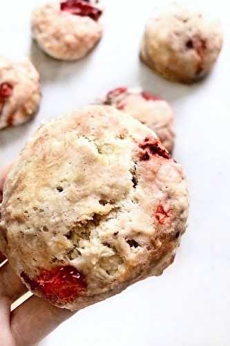 Scones aux fraises vegan - Simplement Frais