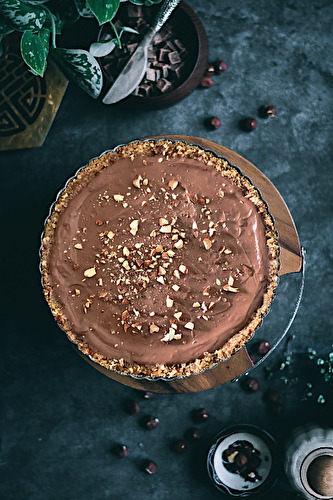 Tarte au chocolat et aux amandes vegan - Simplement Frais