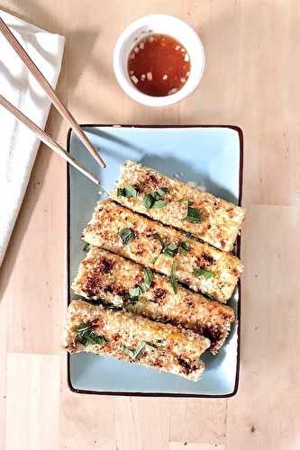 Tofu croustillant au sésame et sauce nuoc cham - Simplement Frais