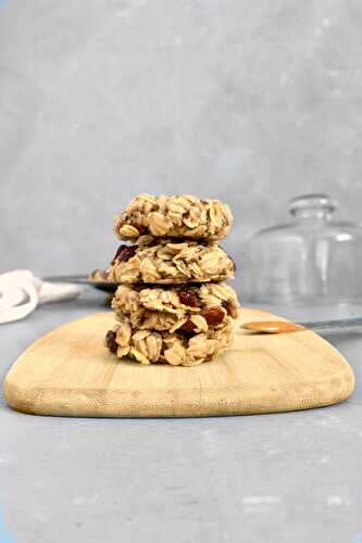 Biscuits aux raisins, tahini et beurre d'arachide vegan - Simplement Frais