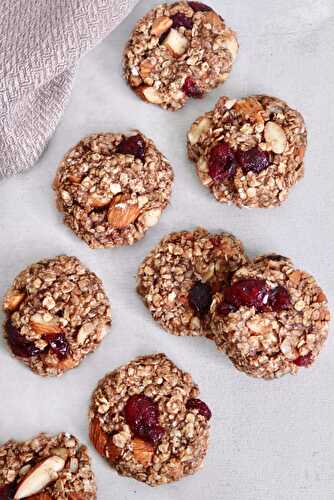 Biscuits santé aux canneberges et aux amandes vegan - Simplement Frais