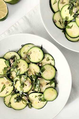 Carpaccio de courgettes - Simplement Frais