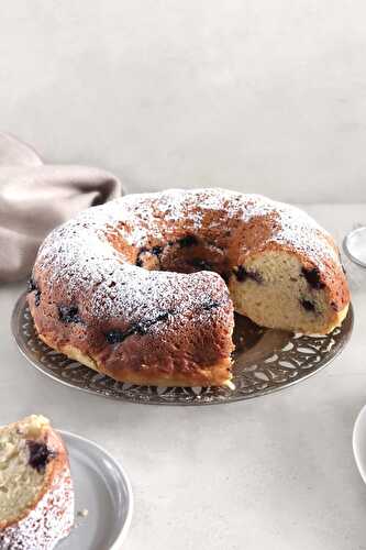Gâteau Bundt aux bleuets et au citron vegan - Simplement Frais