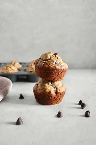 Muffins aux bananes et aux brisures de chocolat vegan - Simplement Frais