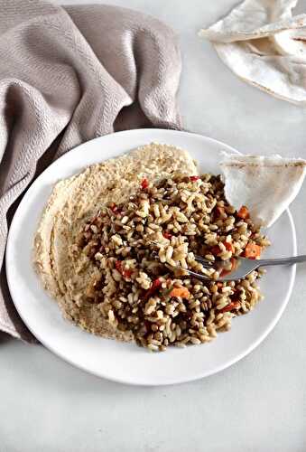 Salade tiède de lentilles et de riz brun - Simplement Frais