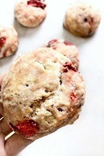 Scones aux fraises vegan - Simplement Frais