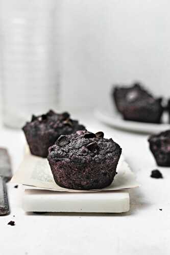 Muffins au chocolat et aux betteraves vegan