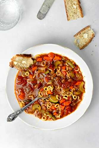 Soupe minestrone vegan - Simplement Frais