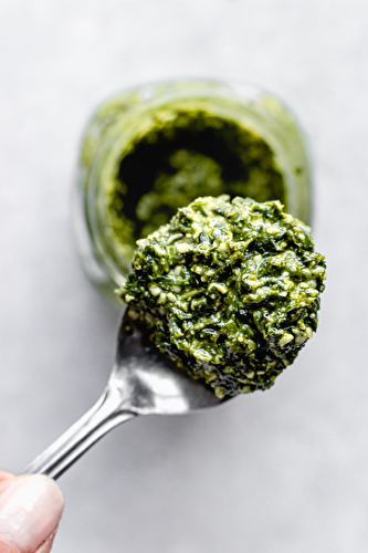 Pesto vegan au persil et basilic