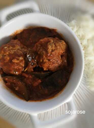 Boulettes de veau aubergines rapide et facile