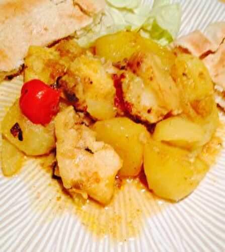 Curry de pommes de terre et poisson