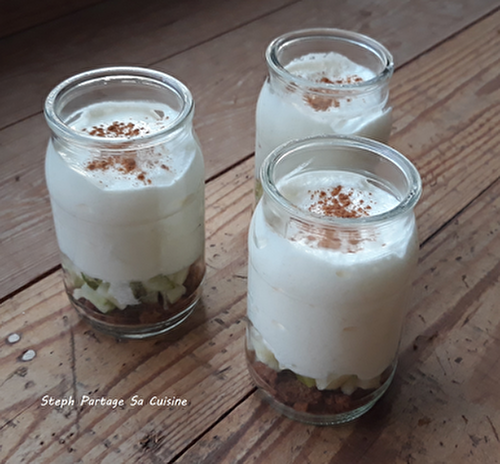 Tiramisu tout léger pomme Granny, menthe et spéculoos