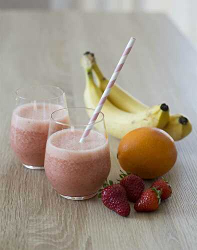 Smoothie fraise banane orange