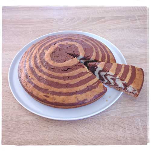 Zebra cake ou gâteau zébré