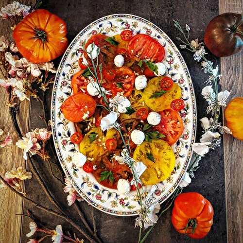 Salade de Tomates au Labneh et Zaatar