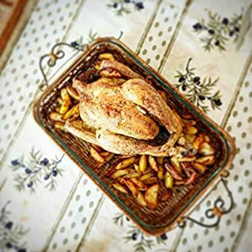 Poulet Rôti du Dimanche, Pomme de Terres au four