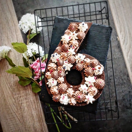 Number Cake aux trois chocolats