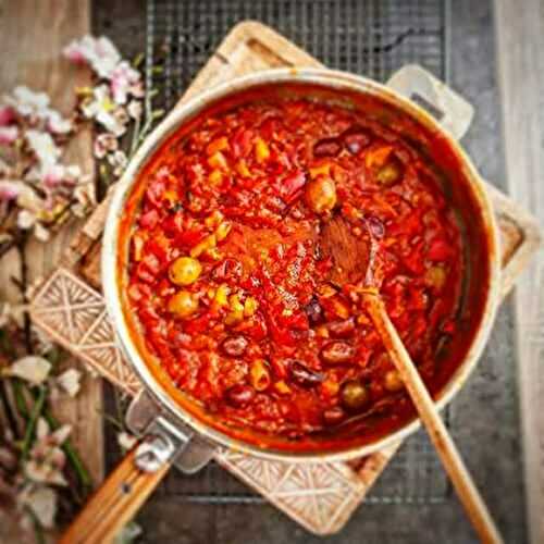 Sauce Tomate, Poivron, Olives et Basilic