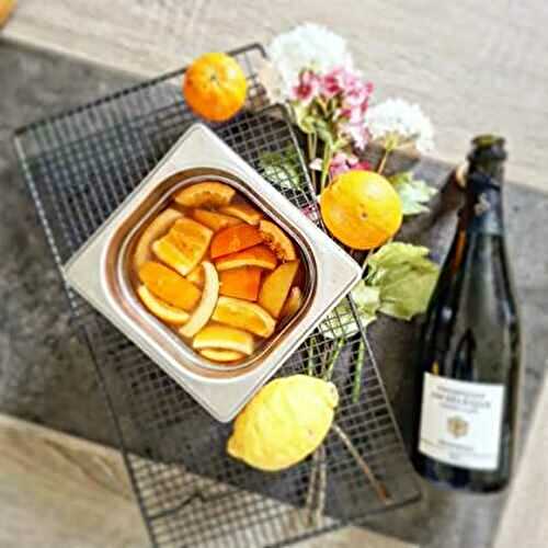 Agrumes Pochés au Champagne