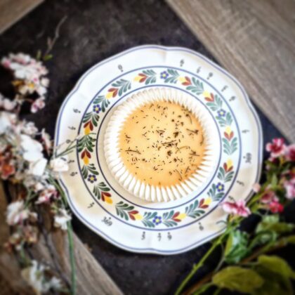 Le Trésor des Cathares Entremets Figue, Hypocras, Noix, Chèvre, Miel de Thym et Herbes de Provence