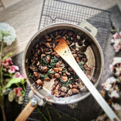 Champignons et Épinards au Za’atar