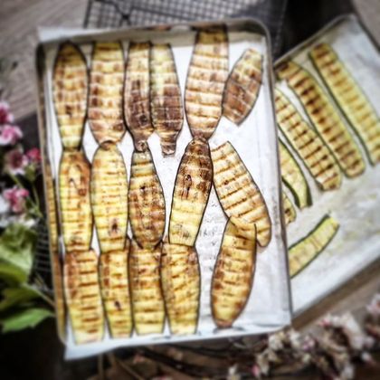 Tranches d’Aubergines et Courgettes Rôties au Grill