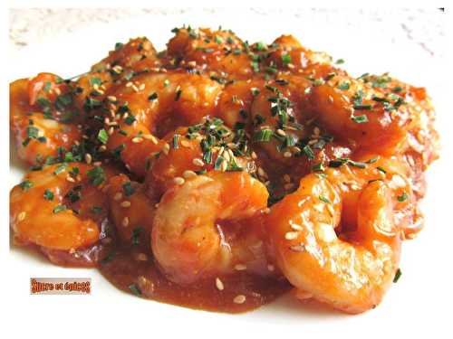 Crevettes en sauce aigre douce