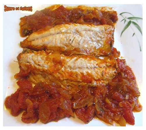 Filets de maquereaux en sauce tomates