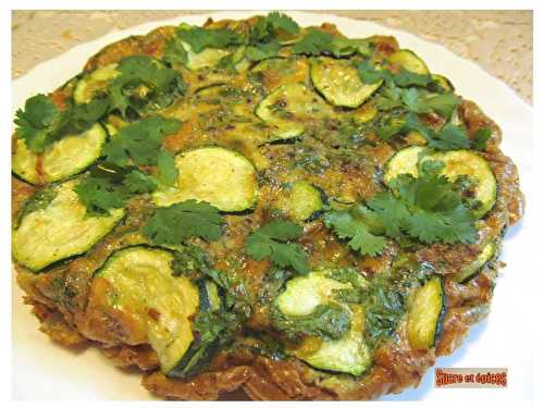 Fritata à la courgette et à la coriandre