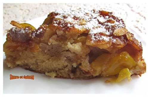 Gâteau mirabelles amandes effilées - sucreetepices.over-blog.com