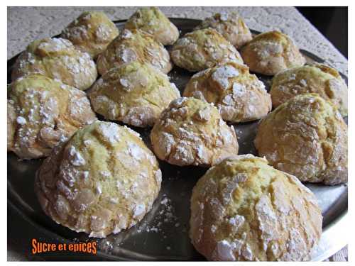 Lemon crinkles ou biscuits craquelés au citron