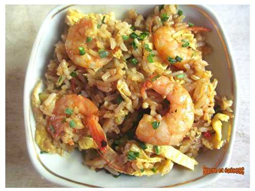 Riz frit aux crevettes façon thaï