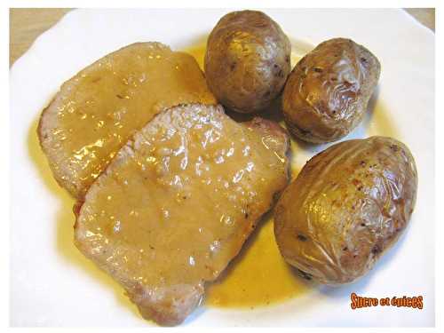 Rôti de porc aux pommes de terre sauce à la cancoillotte - sucreetepices.over-blog.com