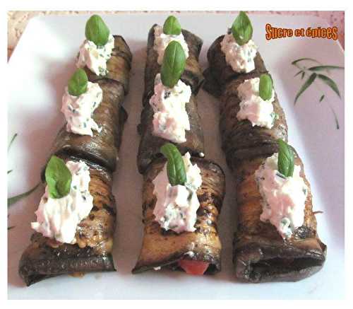 Rouleaux d'aubergines langues de belle-mère