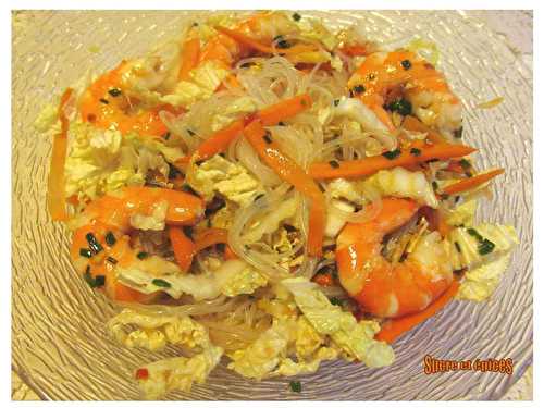 Salade aux vermicelles de riz et crevettes - sucreetepices.over-blog.com
