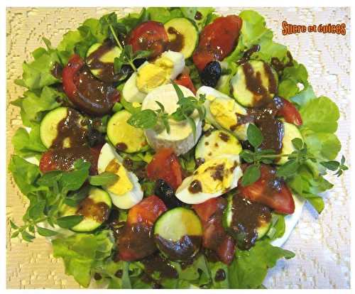 Salade courgettes crottin de chèvre