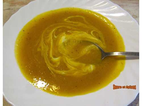 Soupe de potimarron et lentilles corail