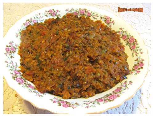 Tartinade de courgettes, carottes et tomates