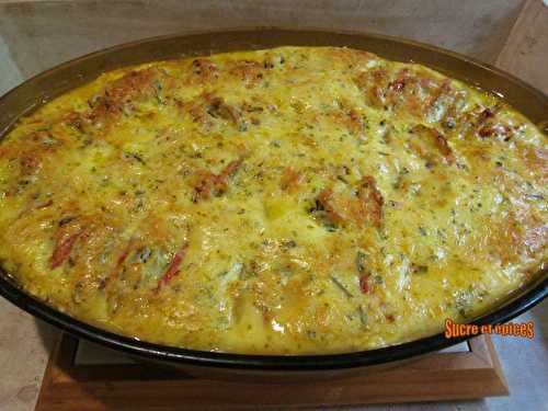 Gratin de pommes de terre, courgettes et tomates