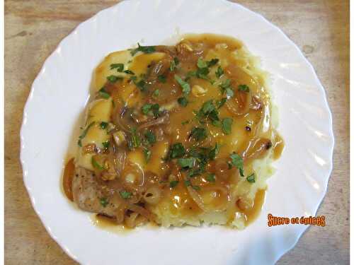 Escalopes de porc aux oignons et fromage