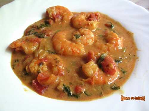 Curry de crevettes au lait de coco - www.sucreetepices.com